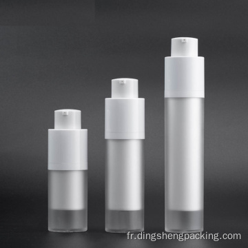 15 ml 30 ml 50 ml d&#39;emballage cosmétique en plastique bouteille de lotion de pompe sans air rouge